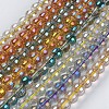 Electroplate Glass Beads Strands GLAA-K025-FR-10mm-A-1
