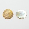 Flat Round Natural Akoya Shell Pendants SHEL-N031-10-2