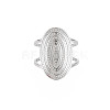 304 Stainless Steel Oval Wide Open Cuff Ring for Women RJEW-S405-172P-1