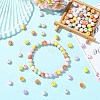 100Pcs Two-tone Opaque Spray Painted Glass Beads GLAA-CJ0002-94-6