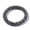 Faceted Transparent Glass Beads Stretch Bracelets BJEW-S144-002B-06-2