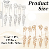 2 Sets 2 Colors Halloween Gothic Cone Iron Hollow Finger Protector BJEW-CN0001-16B-2