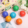 6 Colors Rainbow Color Wooden Ball Toys AJEW-WH0472-83B-5