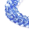 Electroplate Transparent Glass Beads Strands EGLA-A035-T4mm-A14-3