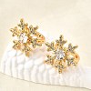 Brass Micro Pave Clear Cubic Zirconia Cuff Earrings EJEW-F370-25G-1