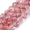 Crackle Transparent Glass Beads Strands GLAA-N063-10mm-14-1