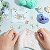 Sheep & Cloud Alloy Enamel Pendant Locking Stitch Markers HJEW-AB00131-3
