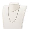 304 Stainless Steel Diamond Cut Cuban Link Chain Necklaces NJEW-JN03368-02-4