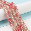 Baking Paint Crackle Glass Bead Strands DGLA-R053-05D-4