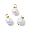 Imitation Pearl Acrylic Pendants PALLOY-JF04348-1