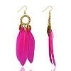 Enthusiastic Feathered Earrings EJEW-PJE664-1-2