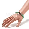 Gemstone & Synthetic Hematite Stretch Bracelet with Star Charm BJEW-JB07714-5
