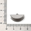 Non-Tarnish 304 Stainless Steel Ribbon Crimp Ends STAS-C080-05C-P-3
