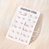 304 Stainless Steel Stud Earrings EJEW-I229-01G-A-2