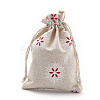 Polycotton(Polyester Cotton) Packing Pouches Drawstring Bags LS-ABAG-S003-02A-1