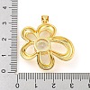 Rack Plating Brass Pendants ZIRC-L100-152G-4