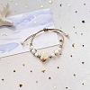 Shell Shape Ceramic Beads Braided Bead Bracelets FS-WG4C919-08-1