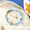 Natural Dyed White Jade Braided Bead Bracelets BJEW-JB09856-02-2