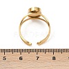 Real 18K Gold Plated 304 Stainless Steel Cuff Ring Components STAS-A191-12C-G-3