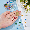 48Pcs Handmade Millefiori Glass Pendants PALLOY-HS00029-3
