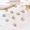 DICOSMETIC 10Pcs Natural Rose Quartz Charms G-DC0001-02-4