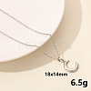 304 Stainless Steel Moon Pendant Necklace JY7792-3-1