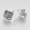 Brass Stud Earring Findings X-KK-Q750-035P-2
