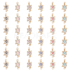 CHGCRAFT 36Pcs 6 Colors Alloy Enamel Connector Charms FIND-CA0007-18-1