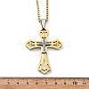 201 Stainless Steel Pendant Necklaces NJEW-H058-04GP-5