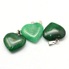 Heart Natural Malaysia Jade Pendants LS-X-G-Q438-19-2