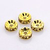 Brass Rhinestone Spacer Beads RB-A014-Z6mm-14G-1