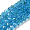 Electroplate Transparent Glass Beads Strands LS-EGLA-A035-T6mm-L08-1