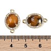 Natural Tiger Eye Faceted Oval Links G-B126-05G-05-3