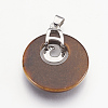 Natural Tiger Eye Pendants KK-F751-D01-3