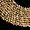 Heated Natural Citrine Beads Strands GG-CBA77FB-B10-4mm-3