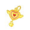 3D Heart Shape Brass Pendants for Women NJEW-BB66370-A-3