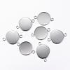 Tarnish Resistant 201 Stainless Steel Cabochon Connector Settings STAS-P161-29-6.5mm-3