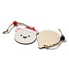 9Pcs 3 Styles Christmas Wood Pendant Decorations Set WOOD-U004-01H-3