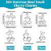 60Pcs 3 Styles 304 Stainless Steel Charms STAS-BBC0007-22-2