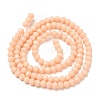 Electroplate Opaque Solid Color Glass Beads Strands EGLA-A034-P4mm-L19-2