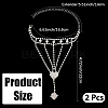 2Pcs Crystal Rhinestone Tennis Ring Bracelet BJEW-CN0001-17A-2