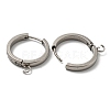201 Stainless Steel Huggie Hoop Earrings Findings STAS-A167-01P-P-2
