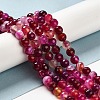 Natural Striped Agate/Banded Agate Beads Strands G-A246-8mm-13-8
