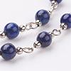 Two Tiered Lapis Lazuli Beaded Necklaces NJEW-JN01894-02-2