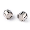 Smooth 304 Stainless Steel Magnetic Clasps with Glue-in Ends STAS-H048-1-3