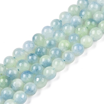 Dyed Natural White Jade Beads Strands G-T138-6mm-210-23-1