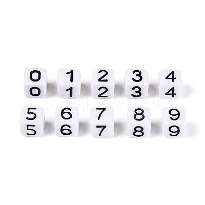 Opaque Acrylic European Large Hole Beads SACR-N020-01M-02-1