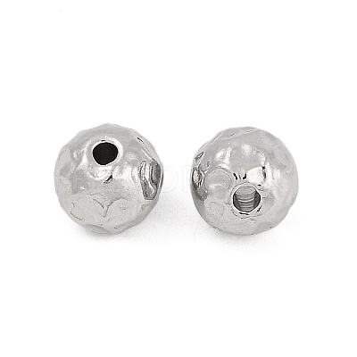Anti-Tarnish Textured 316 Surgical Stainless Steel Beads STAS-M106-01E-P-1