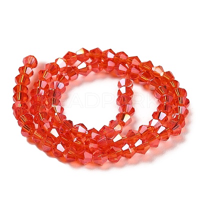 Transparent Electroplate Glass Beads Strands GLAA-F029-3mm-A14-1