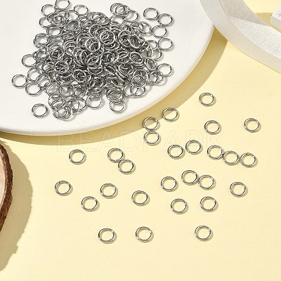 Tarnish Resistant 304 Stainless Steel Open Jump Rings STAS-Q186-02-7x1mm-1